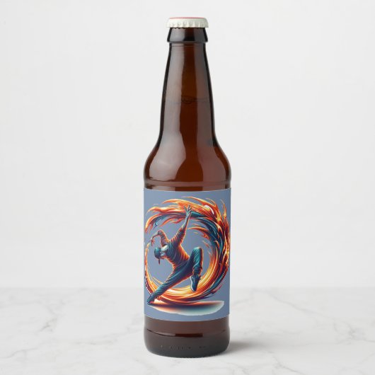 Inferno Spin - Ontsteek de geest van Breakdance Bier Etiket (Voorkant)