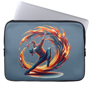 Inferno Spin - Ontsteek de geest van Breakdance Laptop Sleeve