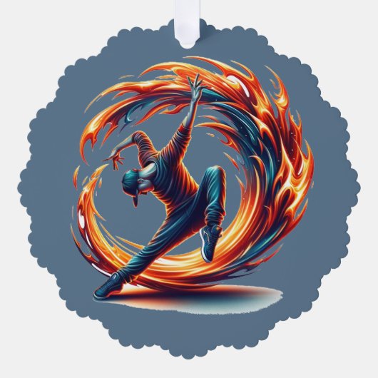 Inferno Spin - Ontsteek de geest van Breakdance Ornament Kaart (Voorkant)