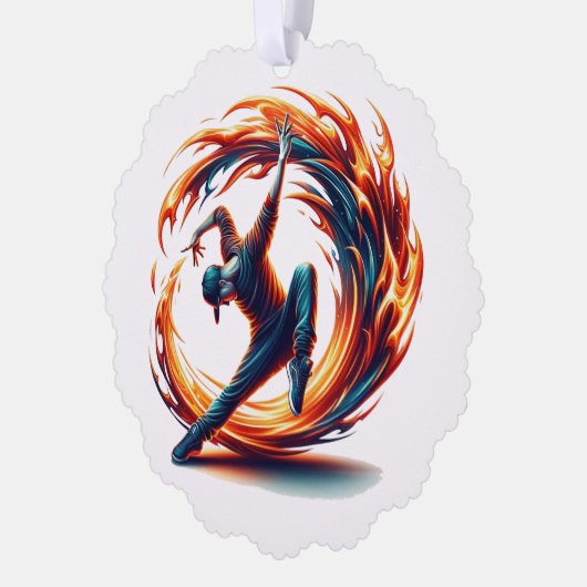 Inferno Spin - Ontsteek de geest van Breakdance Ornament Kaart (Links)