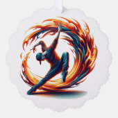 Inferno Spin - Ontsteek de geest van Breakdance Ornament Kaart (Voorkant)
