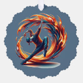 Inferno Spin - Ontsteek de geest van Breakdance Ornament Kaart (Voorkant)