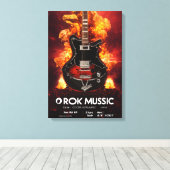 Inferno Strings: Rock Music Unleashed Canvas Afdruk (Insitu (Houten vloer))