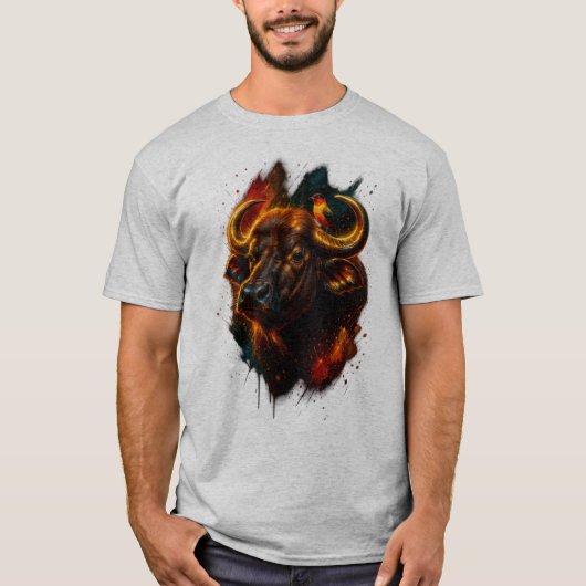 Inferno Taurus – Gloeiende Stier Power T-Shirt (Voorkant)