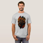 Inferno Taurus – Gloeiende Stier Power T-Shirt (Voorkant volledig)