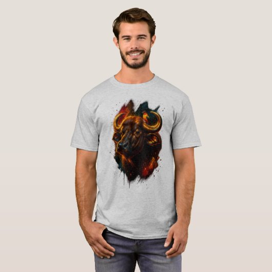 Inferno Taurus – Glowing Bull Power T-Shirt (Voorkant volledig)