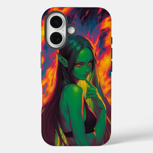 Inferno-Tide Elf met Ember Eyes Case-Mate iPhone Case (Achterkant)