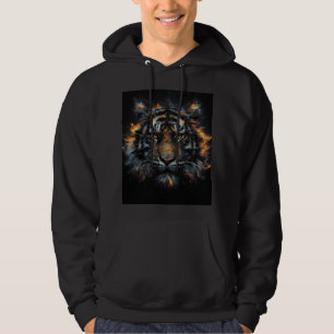 Inferno Tijger – Vurig Wilde Tijger Digitale Kunst Hoodie