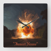 Inferno Vierkante Klok (Voorkant)