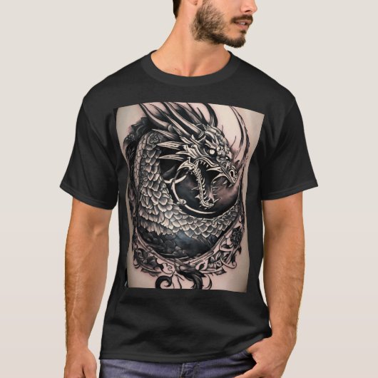 Inferno voogd: majestueus ontwerp tattoo ontwerp t t-shirt (Voorkant)