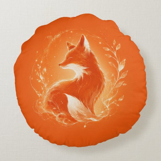 Inferno Vos Rond Kussen (Achterkant)
