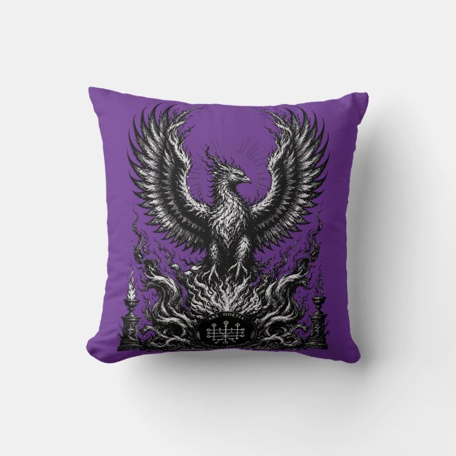 Inferno Wings De Phenex Opstanding Kussen (Voorkant)