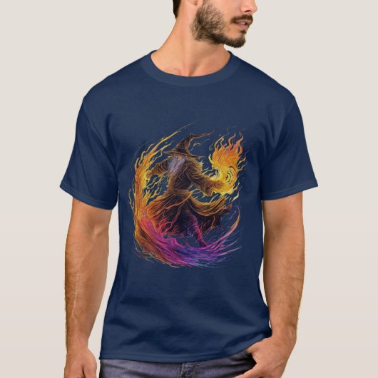 Inferno Wizard: Meester van de vlammen T-shirt (Voorkant)