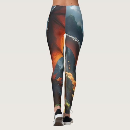 Inferno's Breath: De vlam van de draak Leggings (Achterkant)
