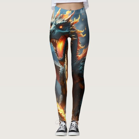 Inferno's Breath: De vlam van de draak Leggings (Voorkant)