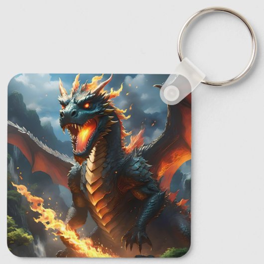 Inferno's Breath: De vlam van de draak Sleutelhanger (Achterkant)