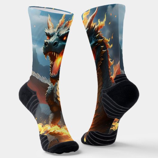 Inferno's Breath: De vlam van de draak Sokken (Gebogen)