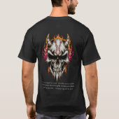 infernum | Schedel van vuur en chaos T-shirt (Achterkant)