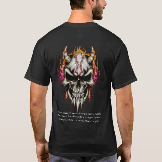 infernum | Schedel van vuur en chaos T-shirt (Achterkant)