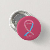 Infertiliteitbewustzijn Roze & Blue Ribbon Pin Ronde Button 3,2 Cm (Voorkant /achterkant)