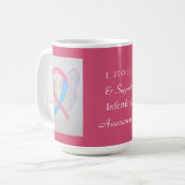 Infertiliteitsbewustzijn Ribbon Angel - Aangepaste Koffiemok (Voorkant links)