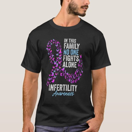 Infertility Awareness Month Butterflies Pink And B T-shirt (Voorkant)