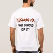 INFIDEL en daar trots op! T-shirt (Achterkant)