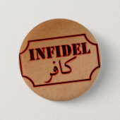 Infidel (kafir) ronde button 5,7 cm (Voorkant)