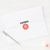 Infidel (met doel) ronde sticker (Envelop)