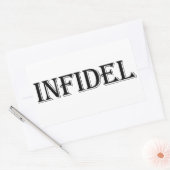 Infidel Rechthoekige Sticker (Envelop)