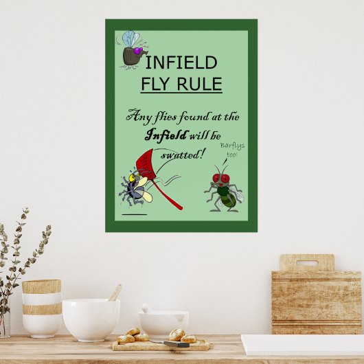 Infield Fly Rule Poster (Keuken)