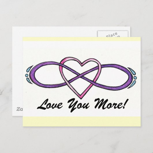 Infinate Love design Briefkaart (Voorkant / Achterkant)
