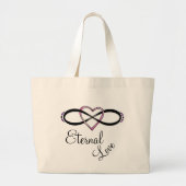 Infinate Love design Grote Tote Bag (Voorkant)