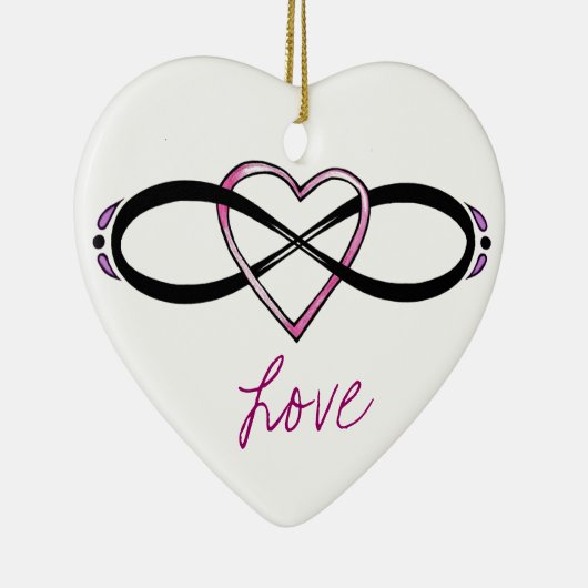 Infinate Love design Keramisch Ornament (Rechts)