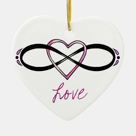 Infinate Love design Keramisch Ornament (Voorkant)