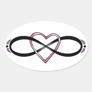 Infinate Love design Ovale Sticker