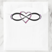 Infinate Love design Ovale Sticker (Tas)