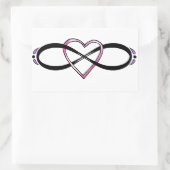 Infinate Love design Rechthoekige Sticker (Tas)