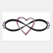 Infinate Love design Rechthoekige Sticker (Voorkant)
