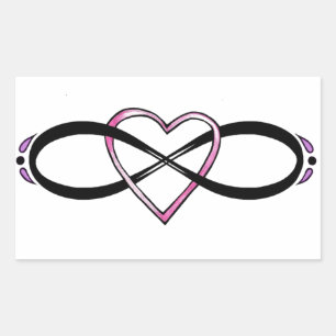 Infinate Love design Rechthoekige Sticker