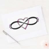 Infinate Love design Rechthoekige Sticker (Envelop)