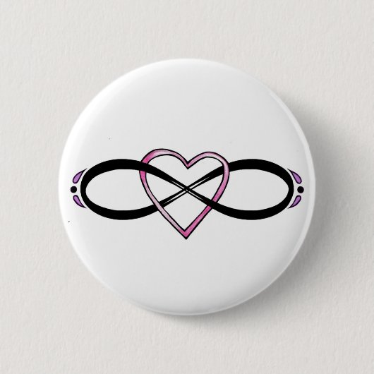 Infinate Love design Ronde Button 5,7 Cm (Voorkant)