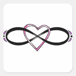 Infinate Love design Vierkante Sticker