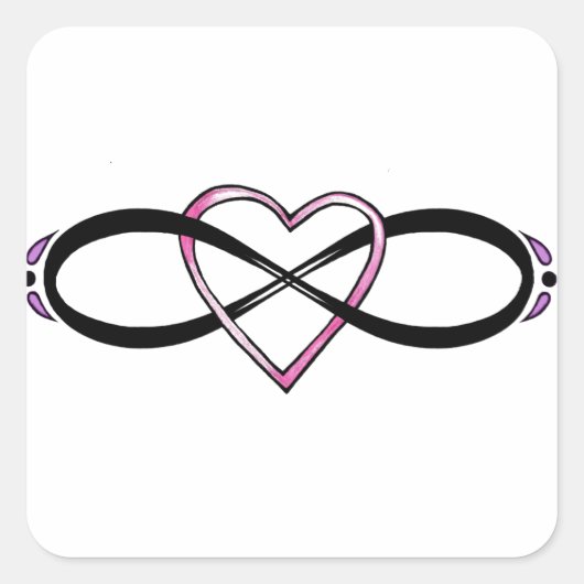 Infinate Love design Vierkante Sticker (Voorkant)