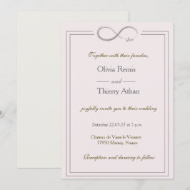 Infinebord uniek zwart roze goudkleurig huwelijk kaart