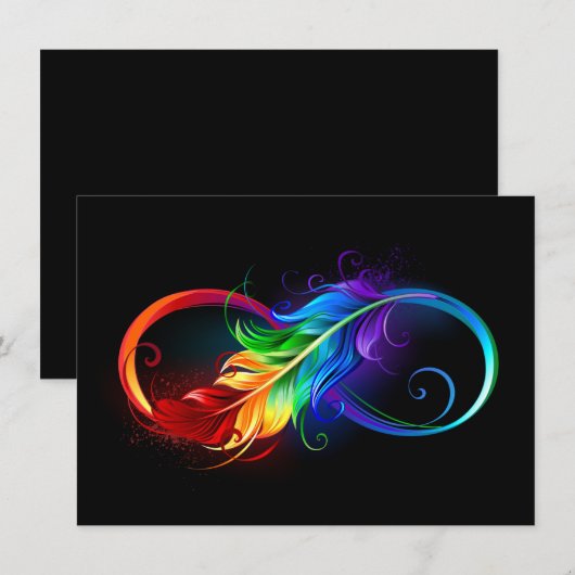 Infineensymbool met regenboogvanger aankondiging (Voorkant / Achterkant)