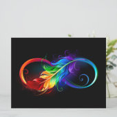 Infineensymbool met regenboogvanger aankondiging (Staand voorkant)