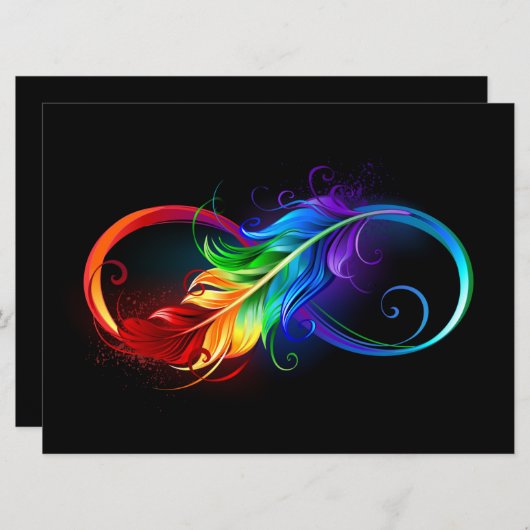 Infineensymbool met regenboogvanger aankondiging (Voorkant / Achterkant)