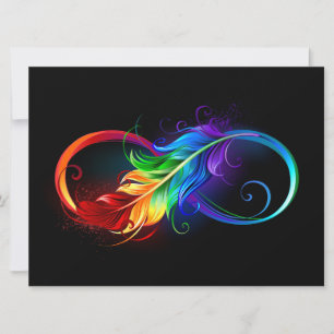 Infineensymbool met regenboogvanger aankondiging