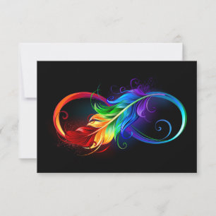 Infineensymbool met regenboogvanger aankondiging